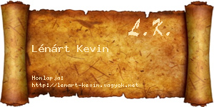 Lénárt Kevin névjegykártya